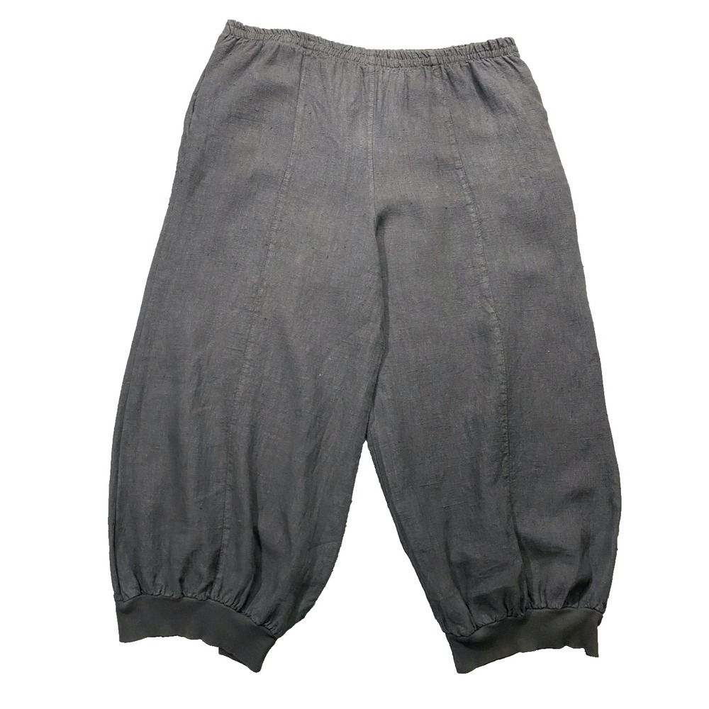 LA Bass Germany Womens 3 (41"x26") Linen Balloon Lagenlook Trousers Relaxed